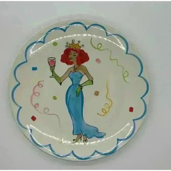 Kate Williams Design for Brylane Wishes - single plate Red Hair Princess Queen - Picture 2 of 11